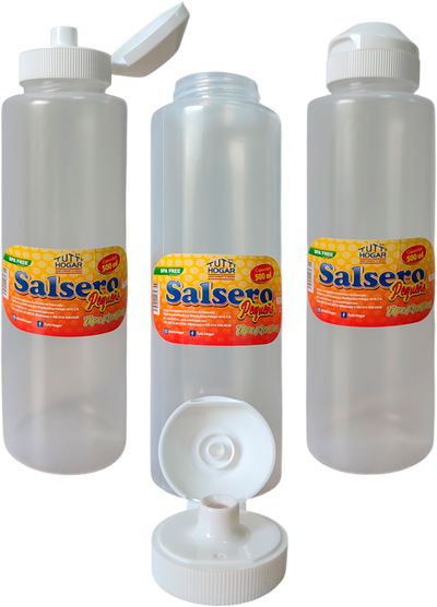 SALSERO PEQUEÑO CON TAPA PREMIUM -Flip Top- 500 ML