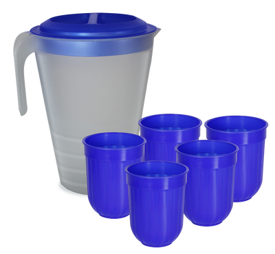 SET DE JARRA 4 L + 5 VASOS De 358 ML