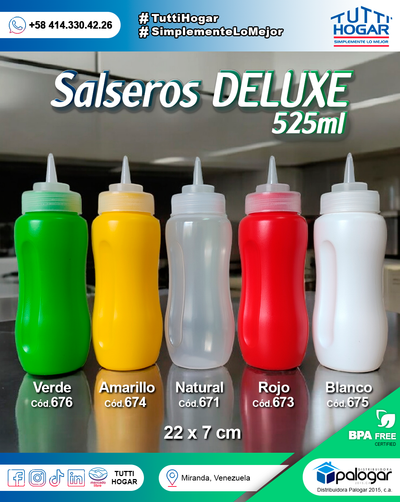 SALSERO DELUXE VERDE 525 ML