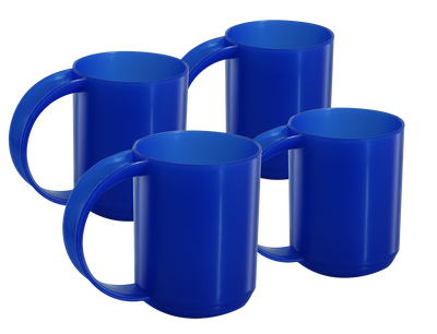 SET DE 4 TAZAS CON ASA 358ML